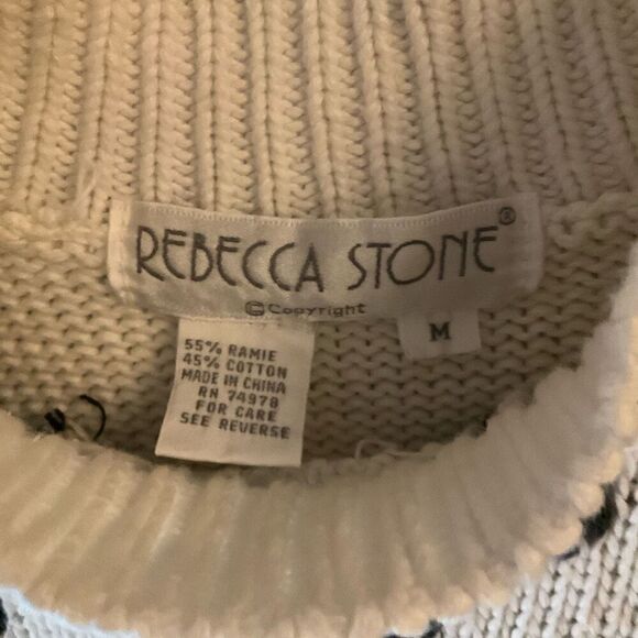 Rebecca Stone Vintage 80’s Knit Floral Sweater, Medium - Picture 14 of 14